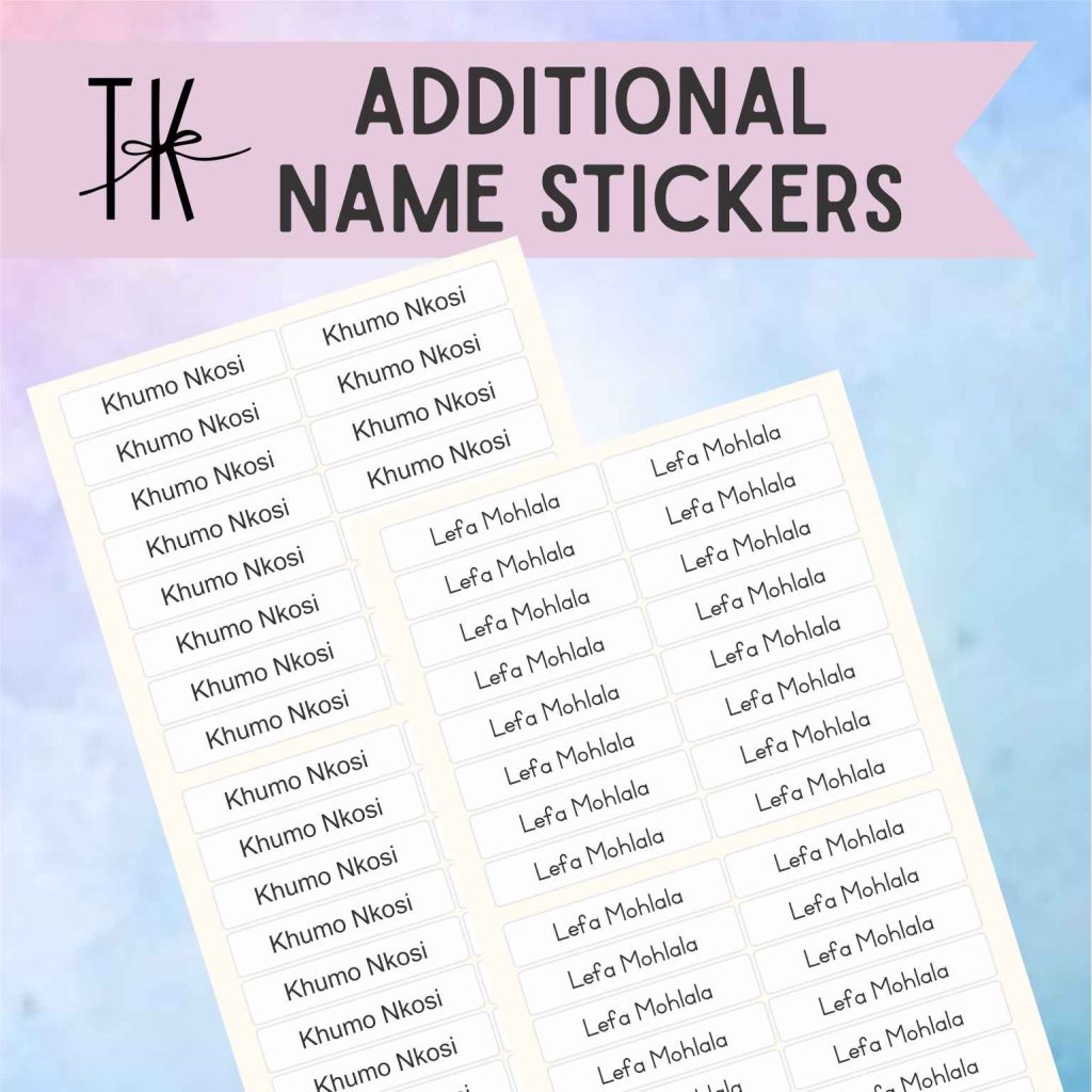 Additional Name Stickers – Two Knots